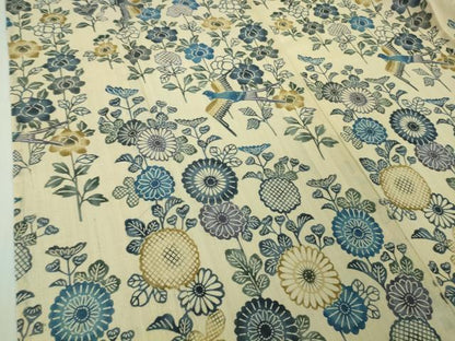 平和屋本店＊極上　夏物　本場琉球紅型　紗紬　訪問着　花鳥文　逸品　DZAB3470kh6