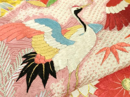 平和屋本店●極上　アンティーク　大正ロマン　振袖　駒刺繍　絞り　今様慶長文様　華趣　金彩　共箱付き　逸品　DZAB3474kh6