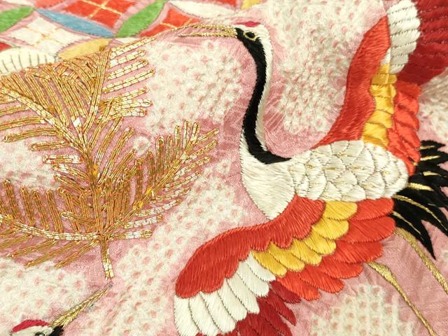 平和屋本店●極上　アンティーク　大正ロマン　振袖　駒刺繍　絞り　今様慶長文様　華趣　金彩　共箱付き　逸品　DZAB3474kh6