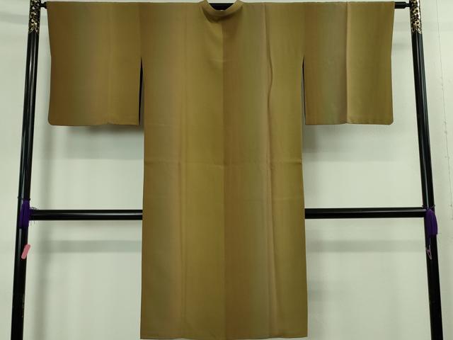 平和屋着物∞極上　道行コート　リバーシブル　ロング丈　木目文　暈し染め　黒地　逸品　DZAB3479kh6