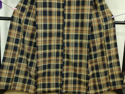 平和屋着物●極上　紬　格子　逸品　DZAB3480kh6