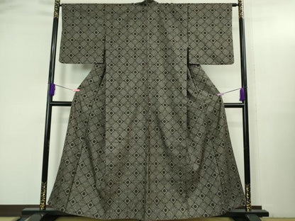 平和屋着物●希少 本場大島紬 龍郷絣 逸品 DZAB3490kh6