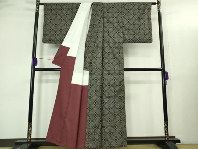 平和屋着物●希少 本場大島紬 龍郷絣 逸品 DZAB3490kh6