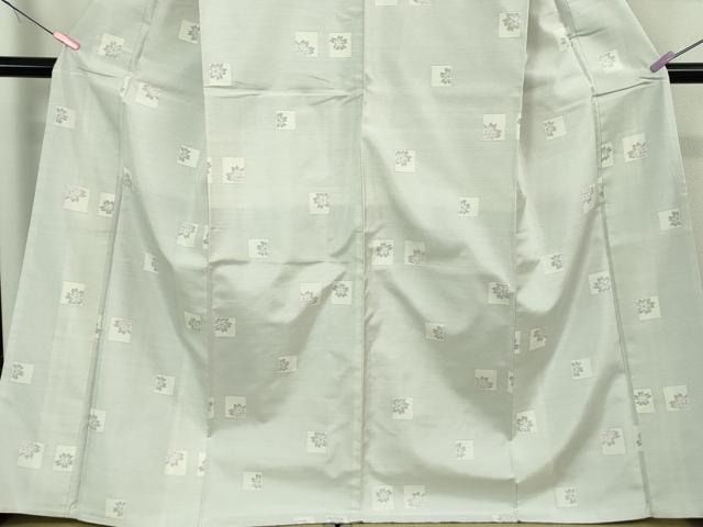 平和屋着物●極上　本場大島紬　白大島　アンサンブル　道中着セット　色紙花文　逸品　DZAB3494kh6