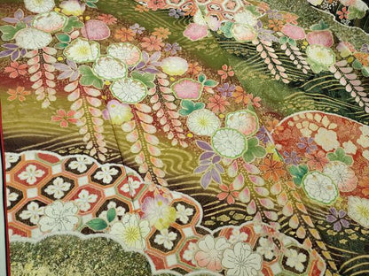 平和屋本店●極上　ブライダルファッションデザイナー・桂由美　振袖　辻が花　暈し染め　金彩　金通し地　逸品　DZAB3504kh6