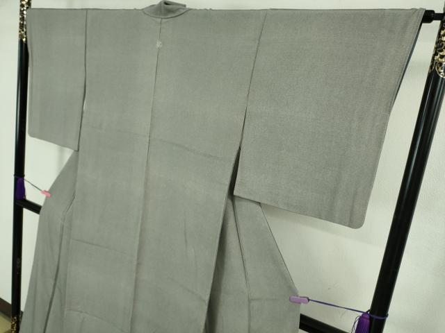 平和屋着物●極上　伝統工芸士 砂川健一　江戸小紋　万筋　藍墨茶色×灰青色　逸品　DZAB3508kh6