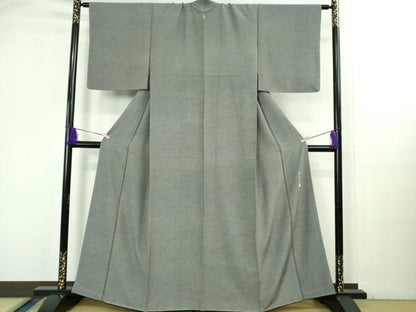 平和屋着物●極上　伝統工芸士　寺山存男　江戸小紋　行儀　蝉色×藍墨茶色　小田急百貨店扱い　逸品　未使用　DZAB3509kh6