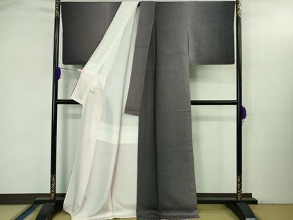 平和屋着物●極上　小紋　吉祥墨流　暈し染め　反端付き　逸品　未使用　DZAB3516kh6
