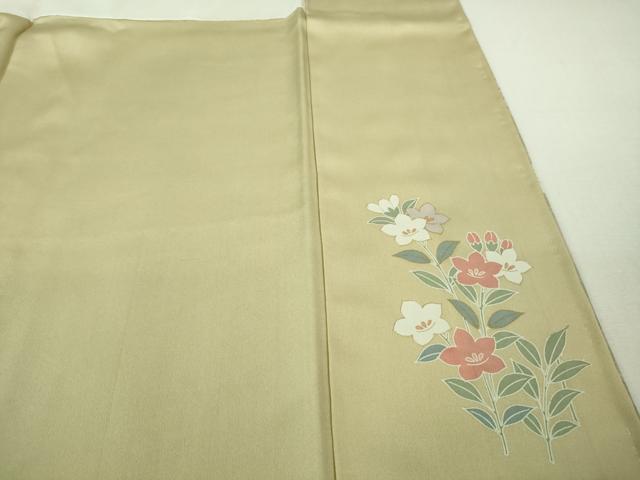 平和屋着物●極上 訪問着 花車文 練色地 金彩 ロング丈 逸品 未使用 DZAB3520kh6
