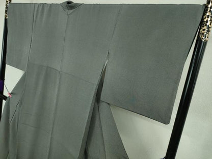 平和屋着物●極上 伝統工芸師 服部光擴 江戸小紋 万筋 羊羹色×藍墨茶色 逸品 DZAB3525kh6