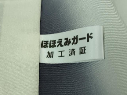 平和屋着物●極上 本塩沢 やまだ織 高橋照子作 色紙並べ 黒地 証紙付き 逸品 未使用 DZAB3531kh6