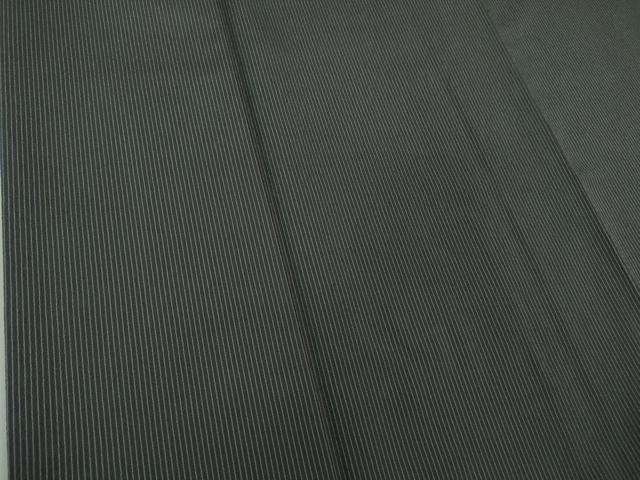 平和屋着物●極上　お召　縞　褐色×霞色　逸品　DZAB3533kh6