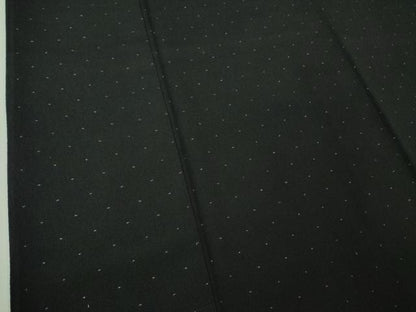 平和屋着物●極上 本塩沢 110亀甲 菱文 黒地 逸品 未使用 DZAB3534kh6