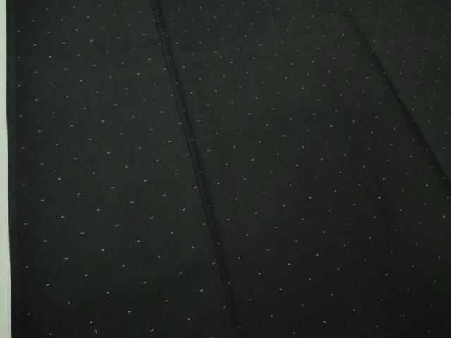 平和屋着物●極上 本塩沢 110亀甲 菱文 黒地 逸品 未使用 DZAB3534kh6