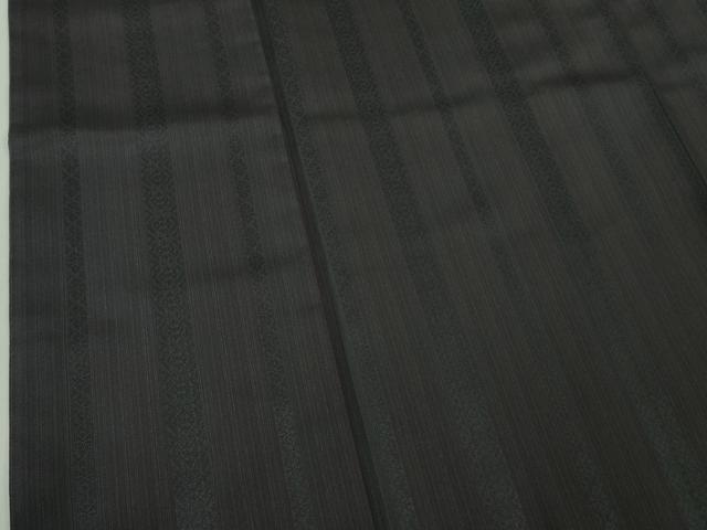 平和屋着物●極上 献上紬 博多織 青褐色地 逸品 DZAB3535kh6
