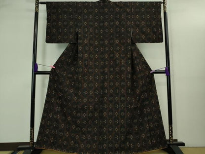 平和屋着物●極上 国指定重要無形文化財 本場久米島紬 手織 逸品 未使用 DZAB3537kh6