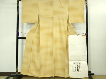 平和屋本店●極上 銀座 志ま亀 小紋 山吹色地 暈し染め たとう紙付き 逸品 DZAB3539kh6