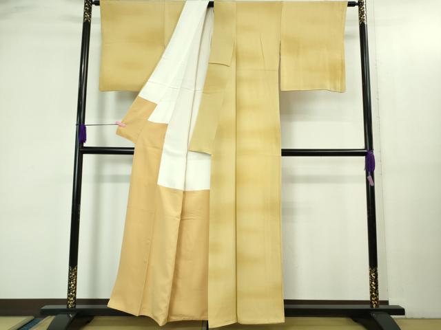 平和屋本店●極上 銀座 志ま亀 小紋 山吹色地 暈し染め たとう紙付き 逸品 DZAB3539kh6