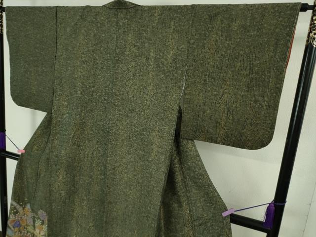 平和屋本店●最高級　初代　久保田一竹　幻の辻が花　色留訪問着　天平　金通し地　共箱付き　逸品　DZAB3543kh6