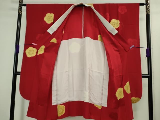 平和屋本店●極上　振袖・長襦袢(無双仕立て)セット　駒刺繍　雲取り松花文　金彩　逸品　DZAB5151kh6 平和屋本店□極上 振袖・長襦袢(無双仕立て・半衿刺繍)・袋帯セット 総