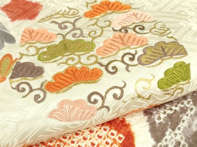 平和屋本店●極上　創業460年・千總　振袖　刺繍　絞り　桐花吉祥文　金彩　逸品　DZAB3550kh6