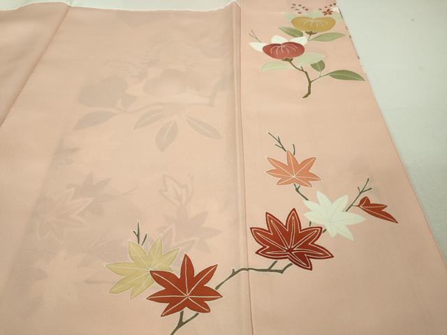 平和屋本店●極上　創業460年・千總　訪問着　駒刺繍　地紙橘吉祥花文　虹色地　金彩　高島屋扱い　逸品　DZAB3552kh6
