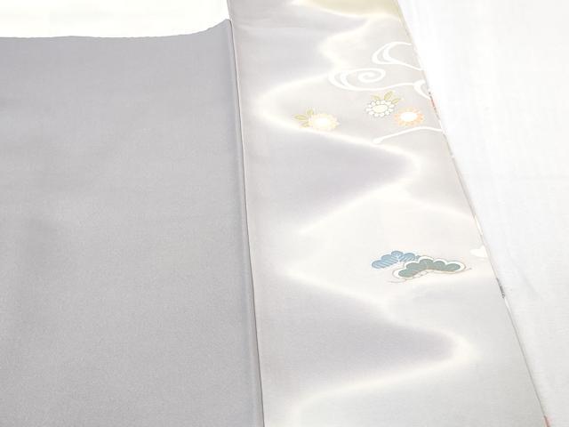 平和屋本店●極上　創業460年・千總　訪問着　駒刺繍　貝桶吉祥花文　藤鼠色地　暈し染め　金彩　三越扱い　逸品　DZAB3553kh6