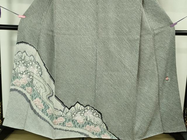 平和屋本店●極上　名門　藤娘きぬたや・総絞り　訪問着　樹林文　落款有り　逸品　DZAB3559kh6