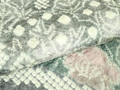 平和屋本店●極上　名門　藤娘きぬたや・総絞り　訪問着　樹林文　落款有り　逸品　DZAB3559kh6