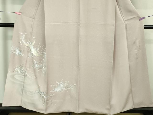 平和屋本店●極上 金彩友禅 卓越技能者・名工・和田光正 訪問着 鳳凰 淡紅藤色地 暈し染め 金銀彩 京都きもの友禅扱い 逸品 DZAB3561kh6