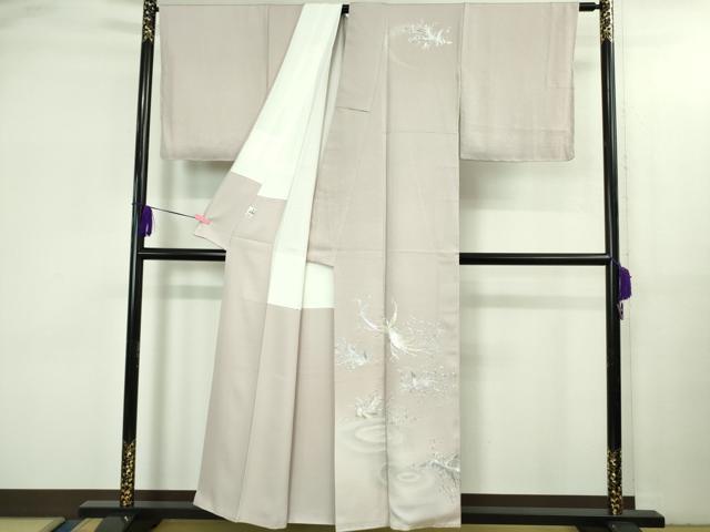 平和屋本店●極上 金彩友禅 卓越技能者・名工・和田光正 訪問着 鳳凰 淡紅藤色地 暈し染め 金銀彩 京都きもの友禅扱い 逸品 DZAB3561kh6