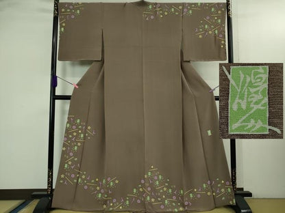 平和屋本店●極上　本加賀友禅作家　由水煌人　訪問着　源氏香　灯篭　陶器　濃色地　逸品　DZAB3569kh6