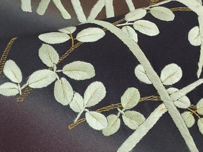 平和屋本店●極上　訪問着　総手刺繍　草花文　暈し染め　金糸　さが美扱い　逸品　DZAB3574kh6