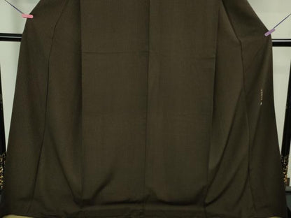 平和屋本店●極上 伝統工芸師 服部光擴 江戸小紋 きもの古今傳 錐彫り匠の技 格子 ロング丈 反端付き 逸品 DZAB3577kh6