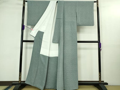 平和屋本店●極上　人間国宝　小宮康孝　江戸小紋　縁起物　藍鼠色地　三越扱い　逸品　DZAB3580kh6
