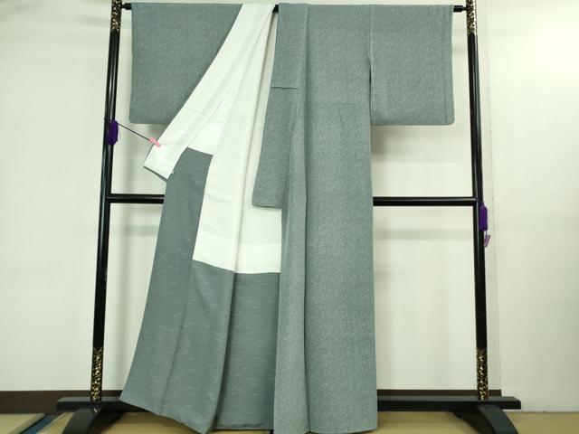 平和屋本店●極上　人間国宝　小宮康孝　江戸小紋　縁起物　藍鼠色地　三越扱い　逸品　DZAB3580kh6