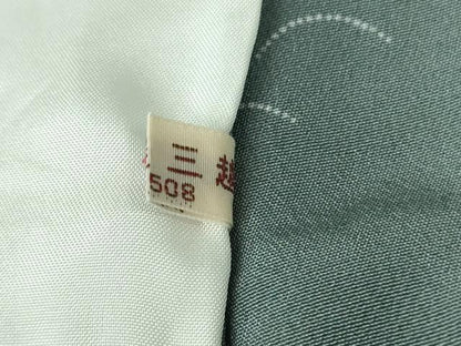 平和屋本店●極上　人間国宝　小宮康孝　江戸小紋　縁起物　藍鼠色地　三越扱い　逸品　DZAB3580kh6