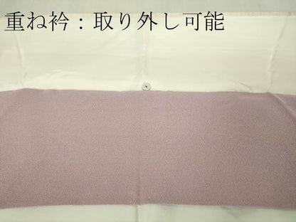 平和屋本店●極上 五代目・諏訪好風 訪問着 紬 野々花染 逸品 DZAB3587kh6