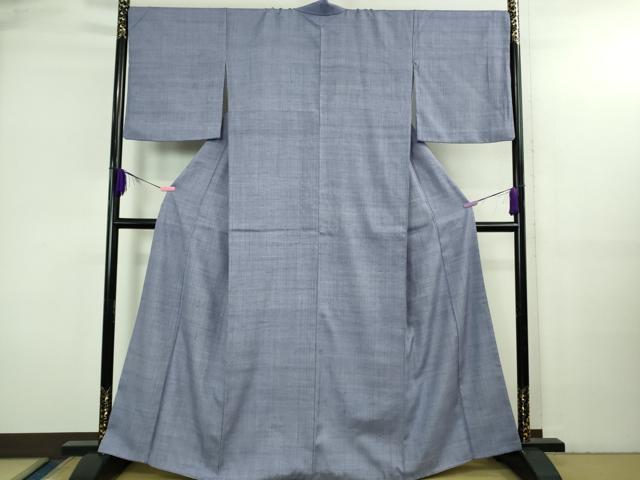 平和屋本店●極上　浦野理一　経節紬　色無地　紅掛花色　逸品　DZAB3594kh6