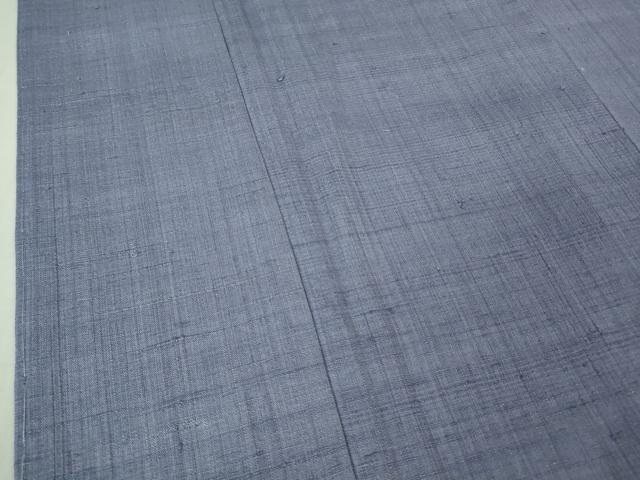 平和屋本店●極上　浦野理一　経節紬　色無地　濃い藤紫色　逸品　未使用　DZAB3595kh6