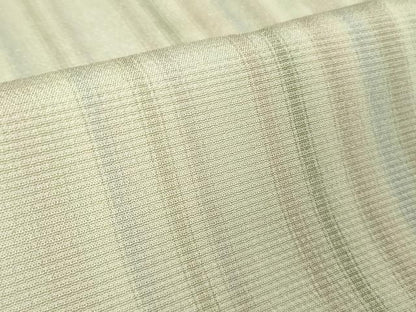 平和屋本店▽極上 本塩沢 やまだ織 単衣 梅沢美代子作 縞 証紙付き 逸品 DZAB3597kh6