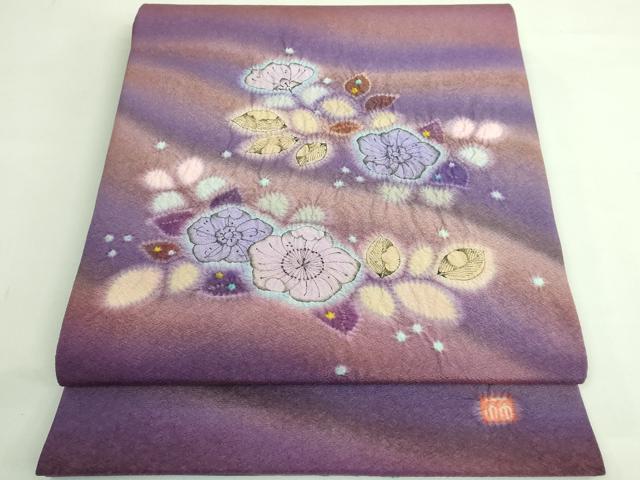 平和屋本店●極上　久保田一竹　幻の辻が花　太鼓柄袋帯　逸品　DZAB3604kh6