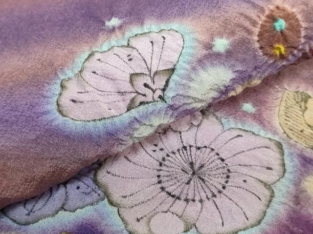 平和屋本店●極上　久保田一竹　幻の辻が花　太鼓柄袋帯　逸品　DZAB3604kh6