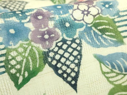平和屋本店＊極上 夏物 竺仙 九寸名古屋帯 型染 紫陽花 麻 逸品 DZAB3610kh6
