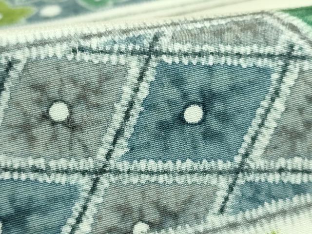 平和屋本店●極上　銀座もとじ　九寸名古屋帯　草花文　反端付き　逸品　DZAB3612kh6