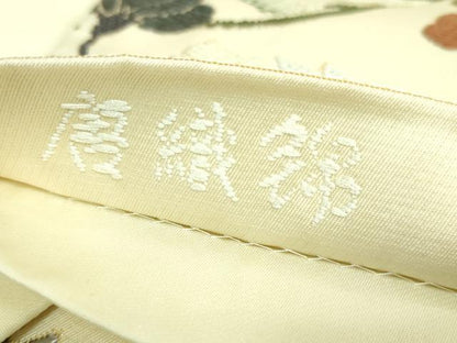 平和屋本店●極上　織文意匠鈴木　六通柄袋帯　唐織錦　古渡更紗文様　金糸　逸品　DZAB3617kh6