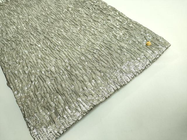 平和屋着物●希少　紫藤尚世　全通柄袋帯　ふくれ織　銀糸　逸品　DZAB3656kh6