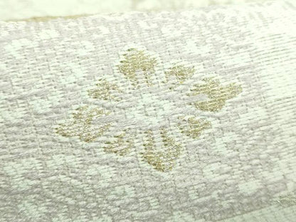 平和屋着物●極上　六通柄袋帯　市松花菱文　金銀糸　逸品　DZAB3672kh6