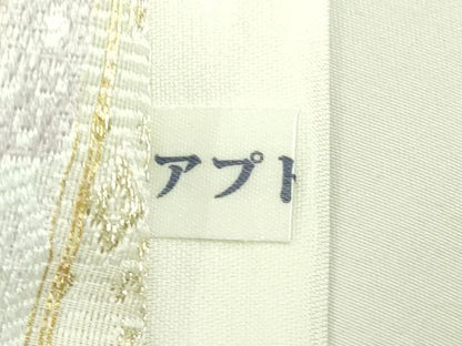 平和屋着物●極上　六通柄袋帯　市松花菱文　金銀糸　逸品　DZAB3672kh6