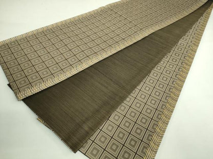 平和屋着物●極上　太鼓柄袋帯　花唐草　ベロア　逸品　DZAB3675kh6